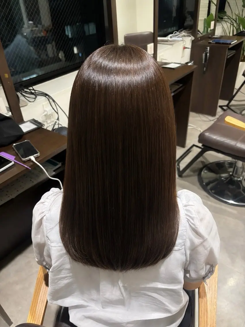 セミロング yui/表参道 ラベンダーカラーのヘアスタイル