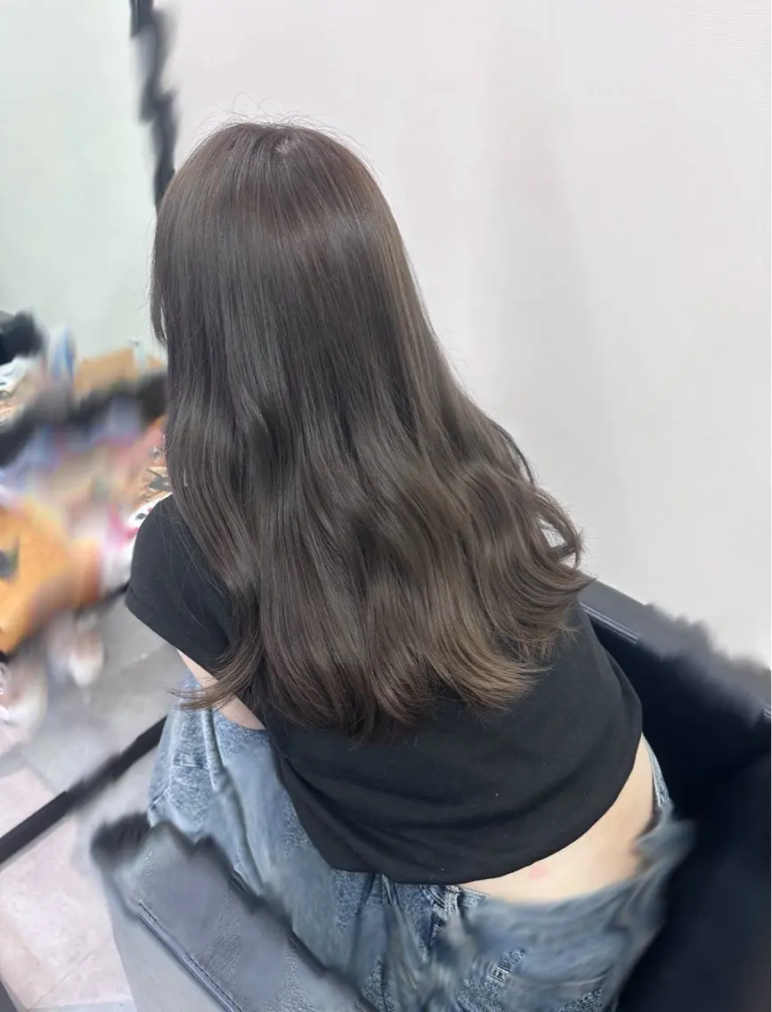 💫時間がない方・お手軽ケア💫艶カラー+2stepミルボントリートメント(超音波アイロン付き)#池袋の写真