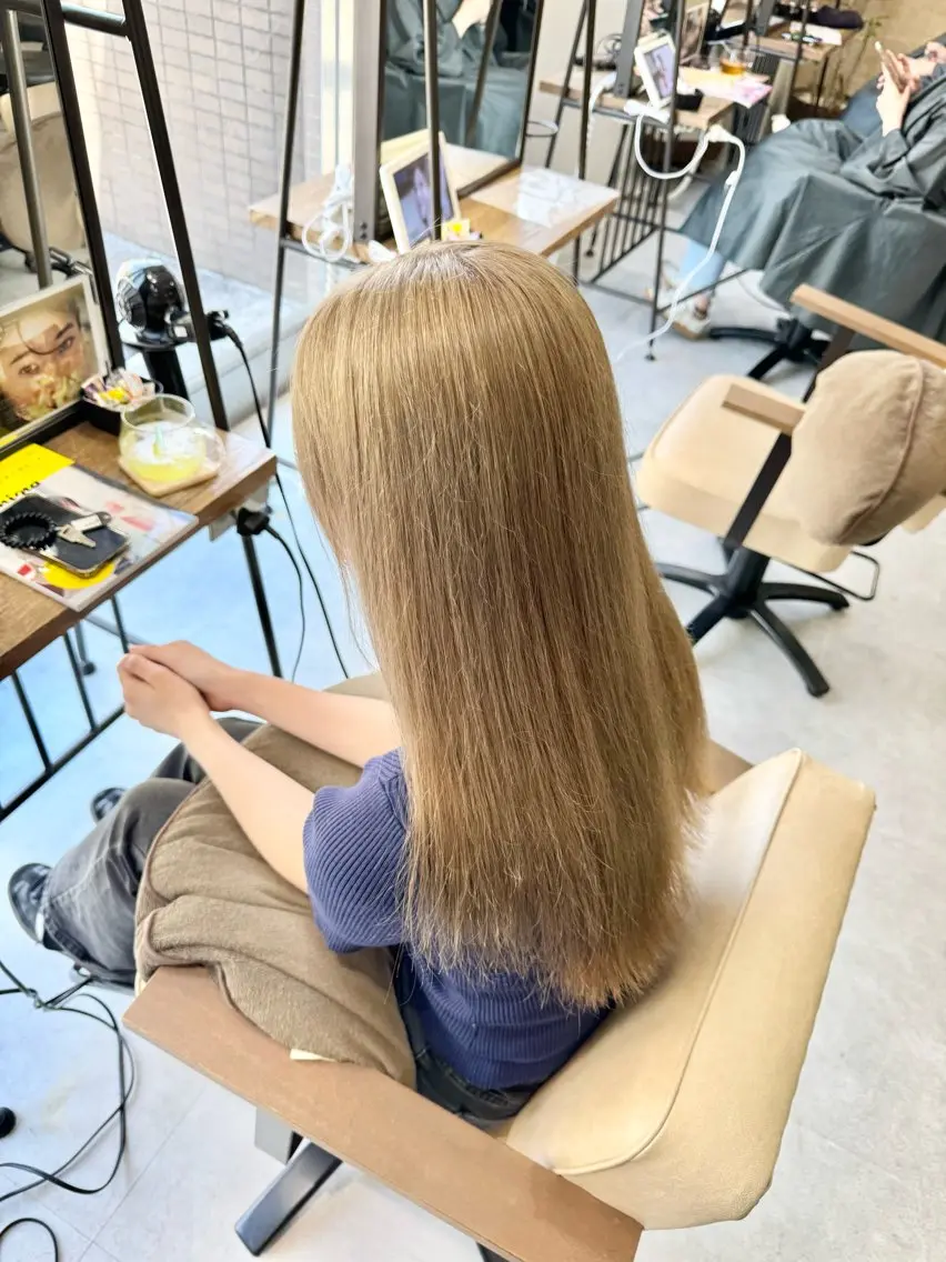 ロング カラー ブリーチなしwカラー /艶カラー/oukaのヘアスタイル