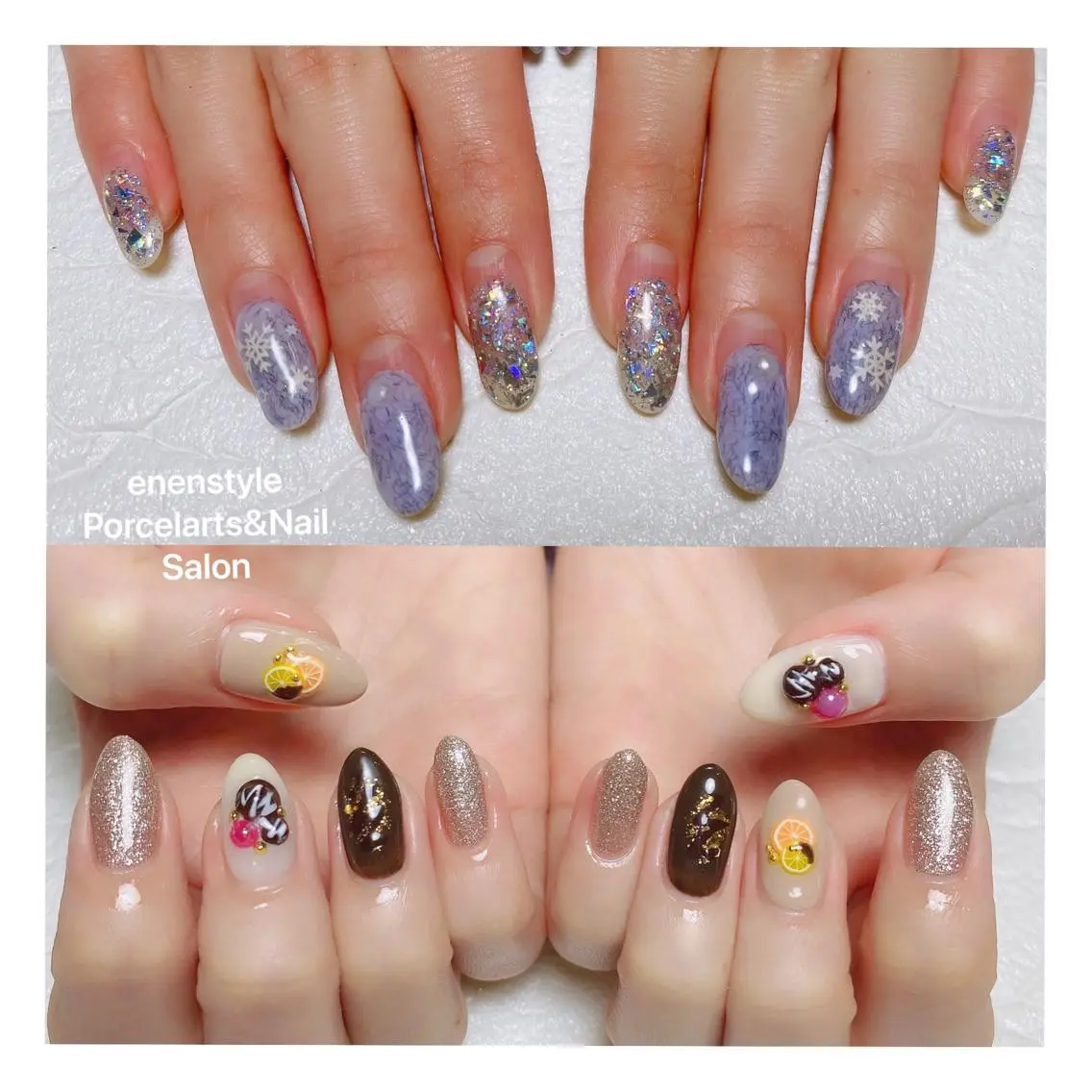 ミディアム ネイル 🐾enen style 🐾のネイルデザイン