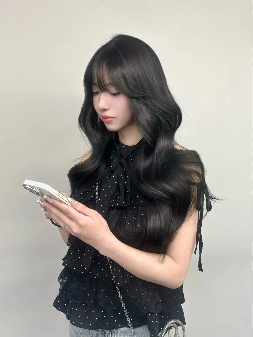 ロング 縮毛矯正 トリートメント 盛れるヘア♡ 韓国Styleのヘアスタイル