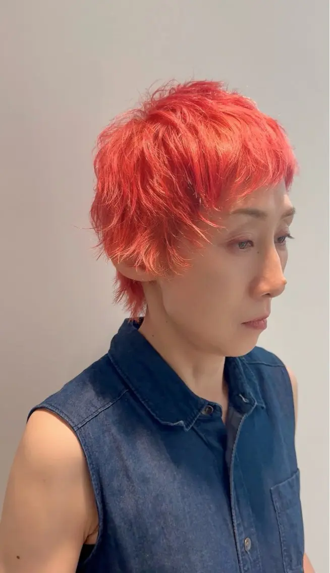 ショート カラー ブリーチ ケアブリーチ ダブルカラー カット ヘアカラー トリートメント 笠原 健人のヘアスタイル