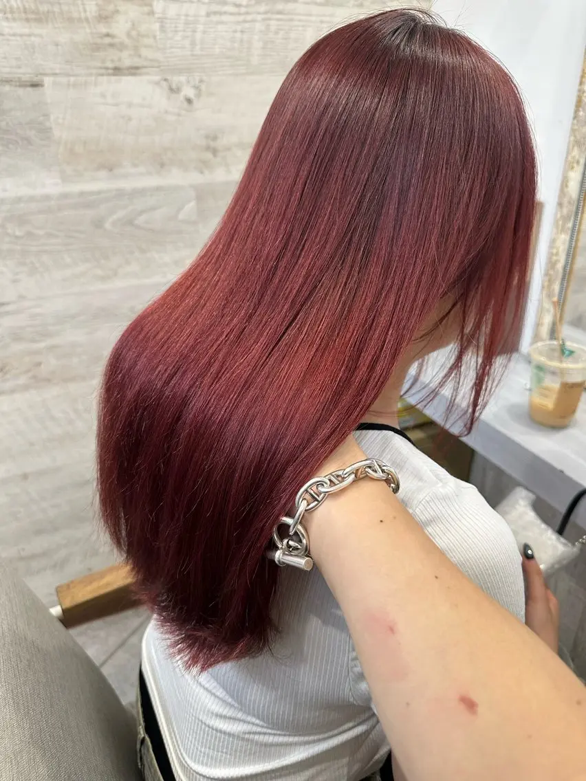 ミディアム カラー カット ヘアカラー トリートメント ブリーチ koheiのヘアスタイル