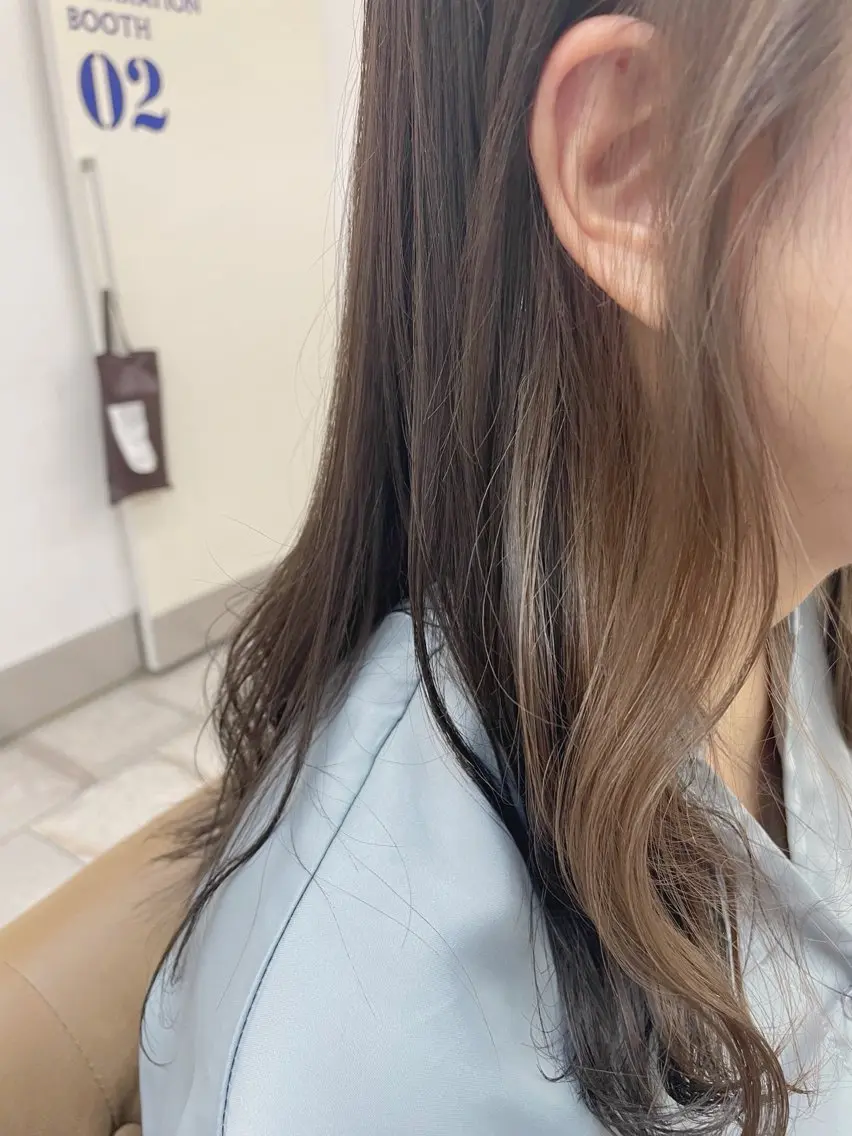 ロング カラー ブリーチ 🍒透明感カラー/ 艶カラー/さくら🍒のヘアスタイル