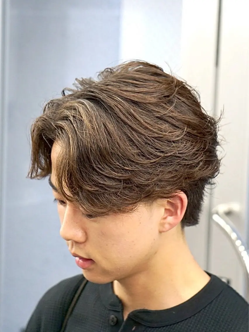 パーマ メンズ フェザーパーマ メンズパーマ 【OVARL】武田 まなみのヘアスタイル