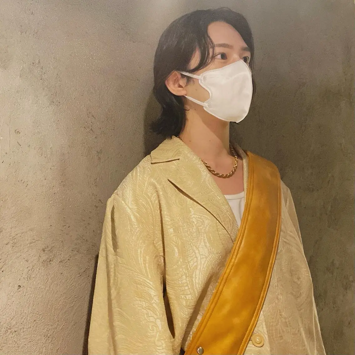 ミディアム メンズ ミディアムパーマ メンズパーマ 原宿↔︎浦和　美容師 折笠　亮のヘアスタイル