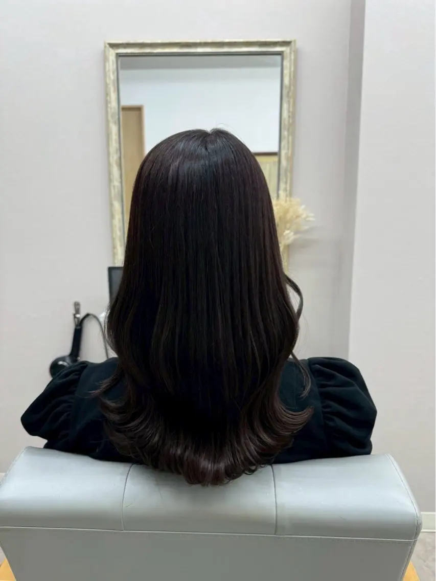 セミロング カラー ブラウンカラー ラベンダーカラー ラベンダーブラウン トリートメント ayane あやねのヘアスタイル
