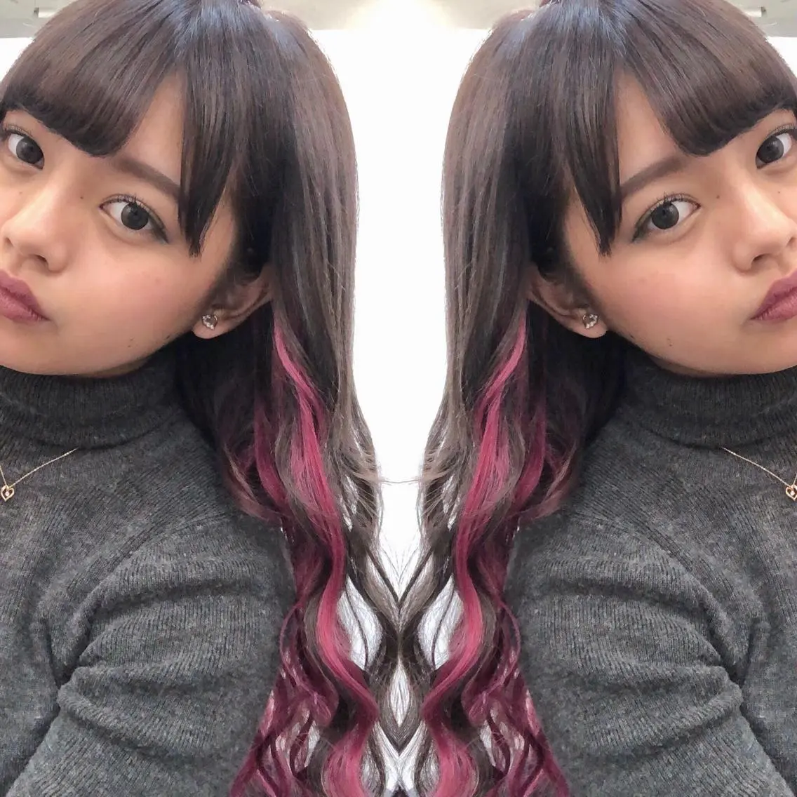 ロング カラー カシス グレージュ BREK 袋井店のヘアスタイル