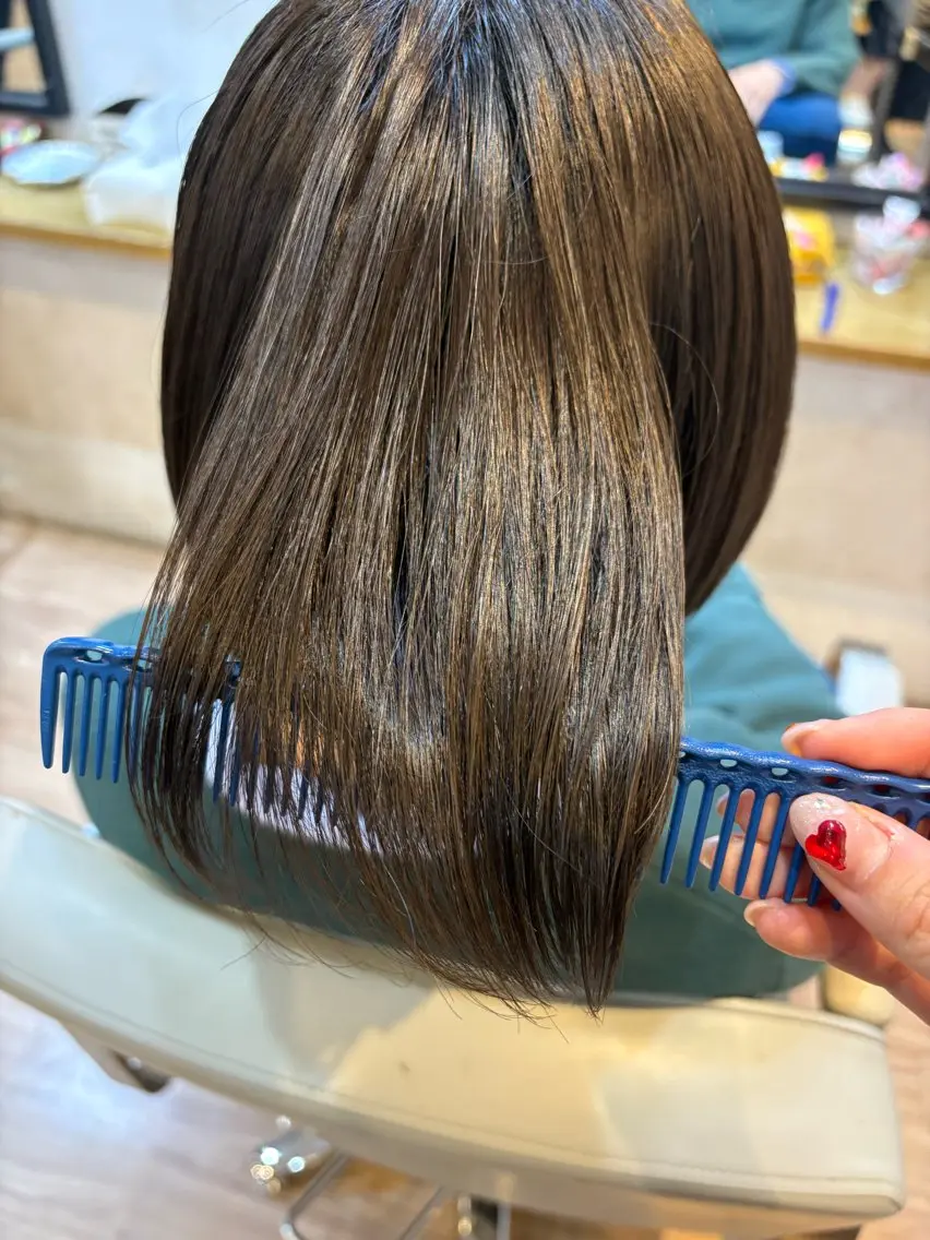 ショート 縮毛矯正 韓国ヘアー🇰🇷 MIWAのヘアスタイル
