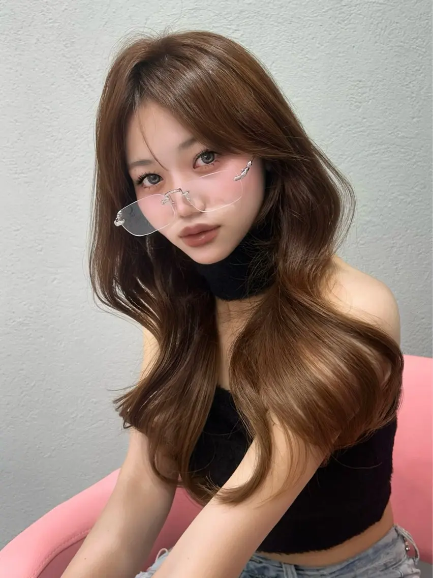 ロング カラー ベージュカラー ブリーチ ダブルカラー ブリーチなしカラー 小顔カット カット ヘアカラー トリートメント 表参道/ワンホンヘア SAAYA🖤のヘアスタイル