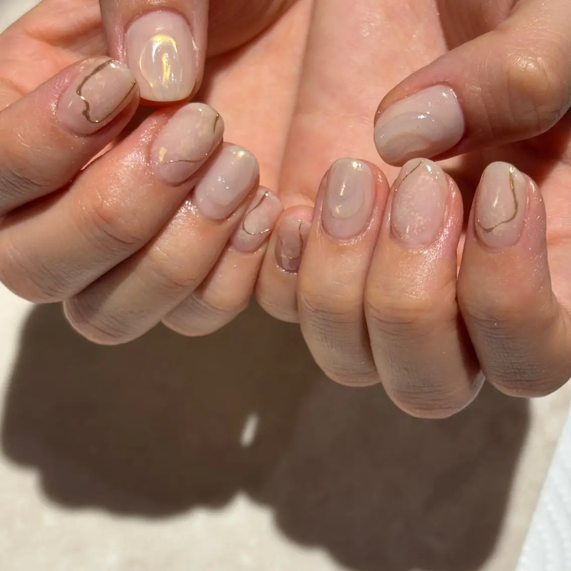ネイル ニュアンスネイル ハンドネイル モデル募集🍑渋谷 Nanamiのネイルデザイン