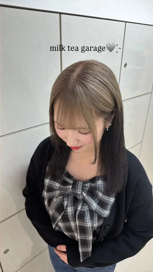 ロング ヘアカラー トリートメント ここな/暖色カラー 🧡束感マツエク🌼のマツエク・マツパデザイン