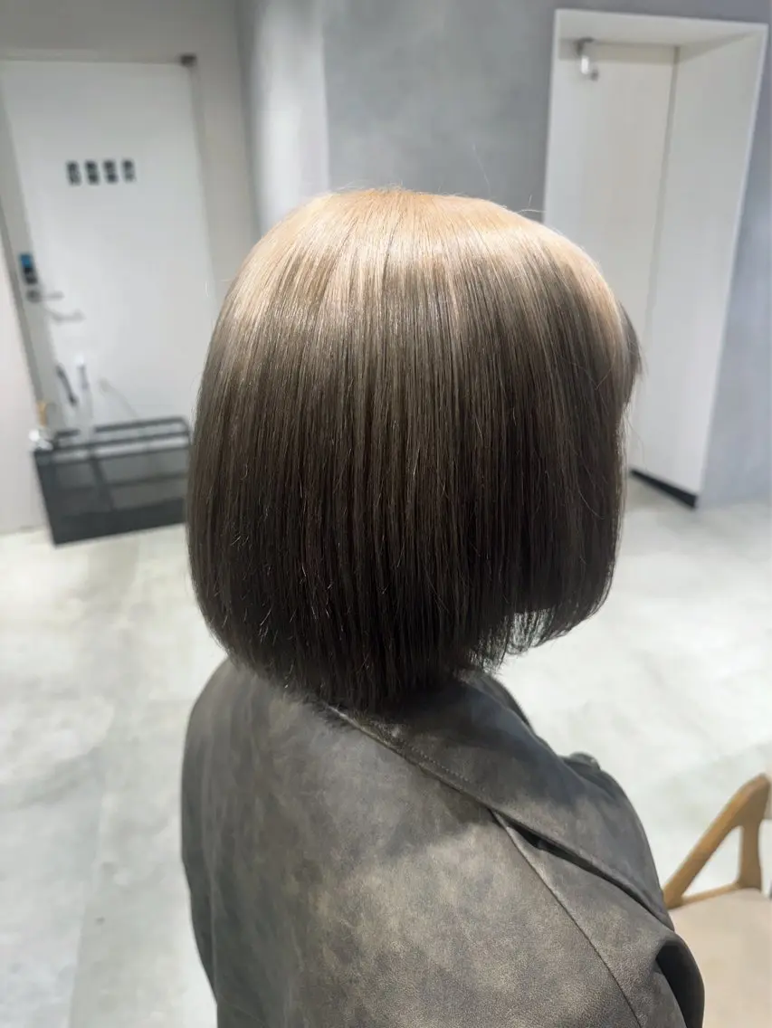 ミディアム カラー カット ヘアカラー トリートメント 透明感カラー✨艶髪 制作🌱山根あゆみのヘアスタイル