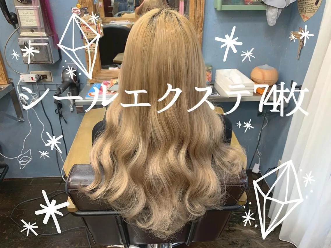 ロング シールエクステ エクステ ロング カラーモデル募集ෆ SAEのヘアスタイル