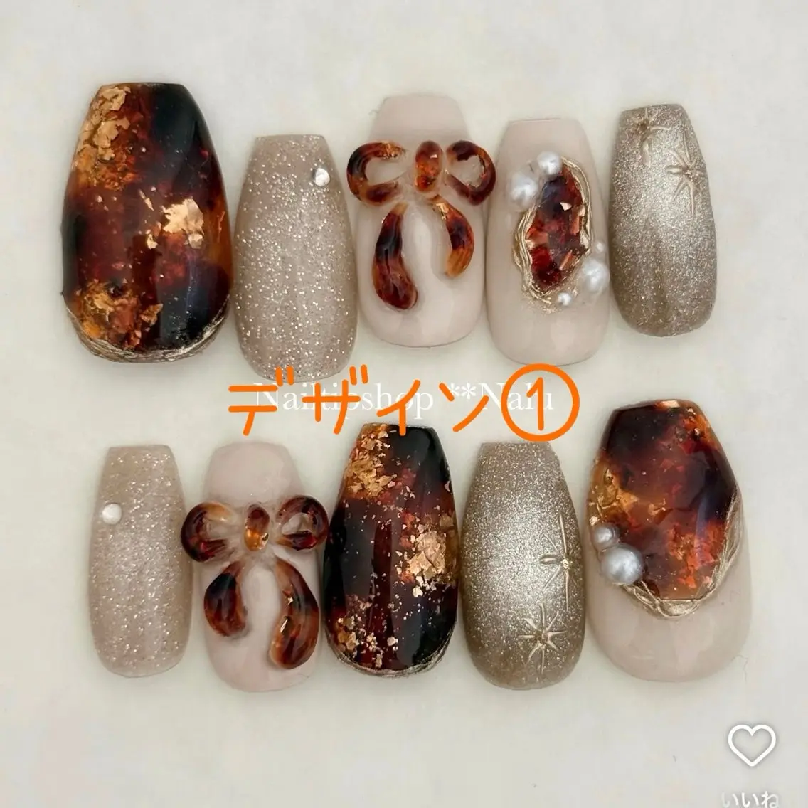 【練習モデル様募集】ニュアンスネイル🍂デザインNo.①の写真