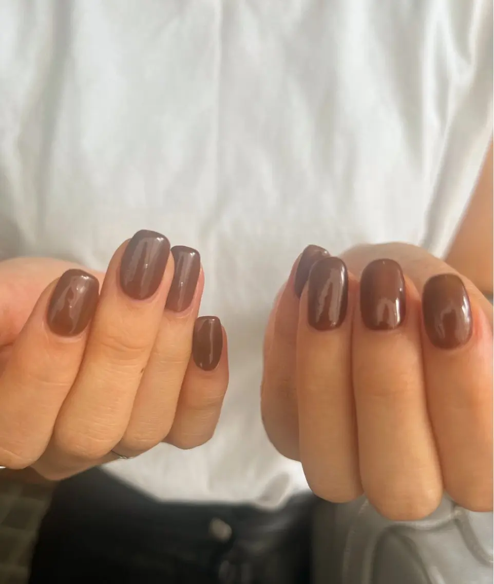 メンズ ネイル ブラウン ハンドネイル ヘアメイクネイリスト hidemi中目黒のヘアスタイル