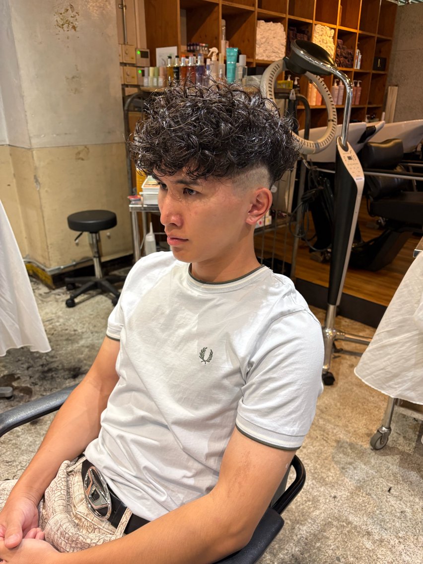 パーマ メンズ カット パーマ 北井 大翔のヘアスタイル