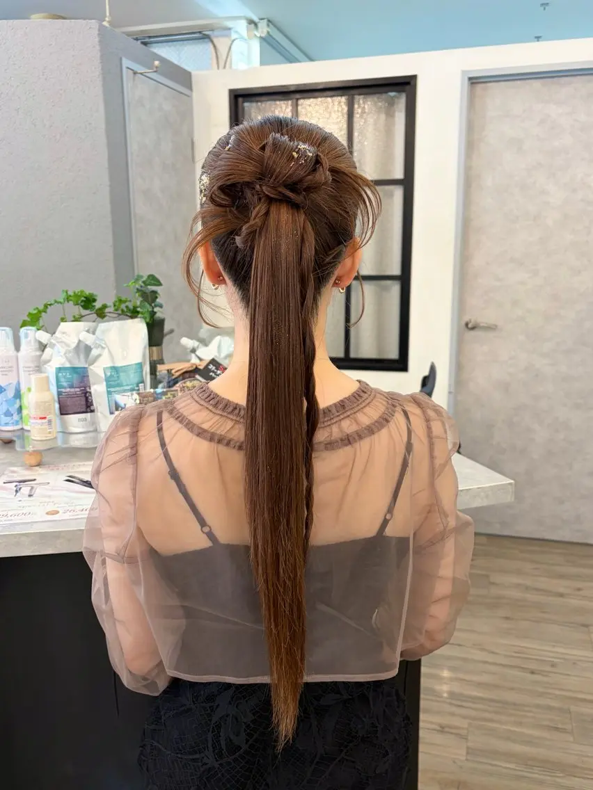 ロング 韓国風ヘア ヘアセット sato ayaka |透明感カラー🫧のヘアスタイル