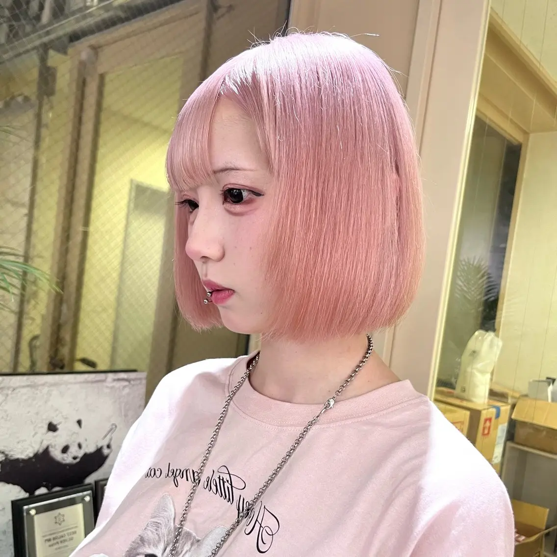 カラー ヘアカラー トリートメント ヘアセット レン🎨ハイトーン× エクステ🎨渋谷のヘアスタイル