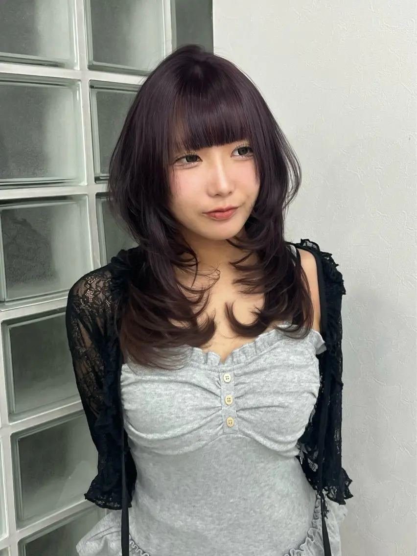 セミロング カラー ハイトーン/ ブリーチなしWカラーのヘアスタイル