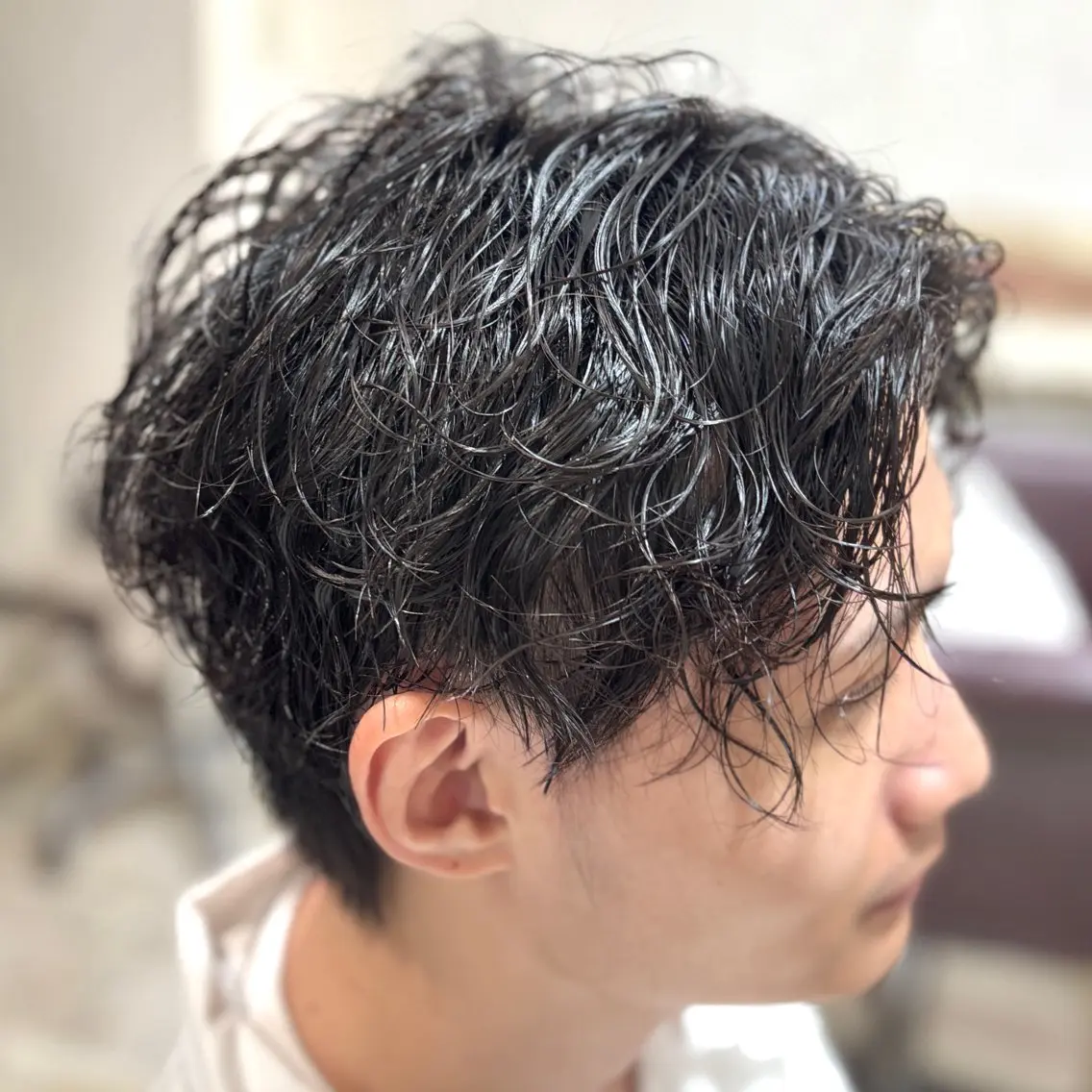 ショート パーマ メンズ カット パーマ 💥桜木町メンズ専門 💥ルキのヘアスタイル