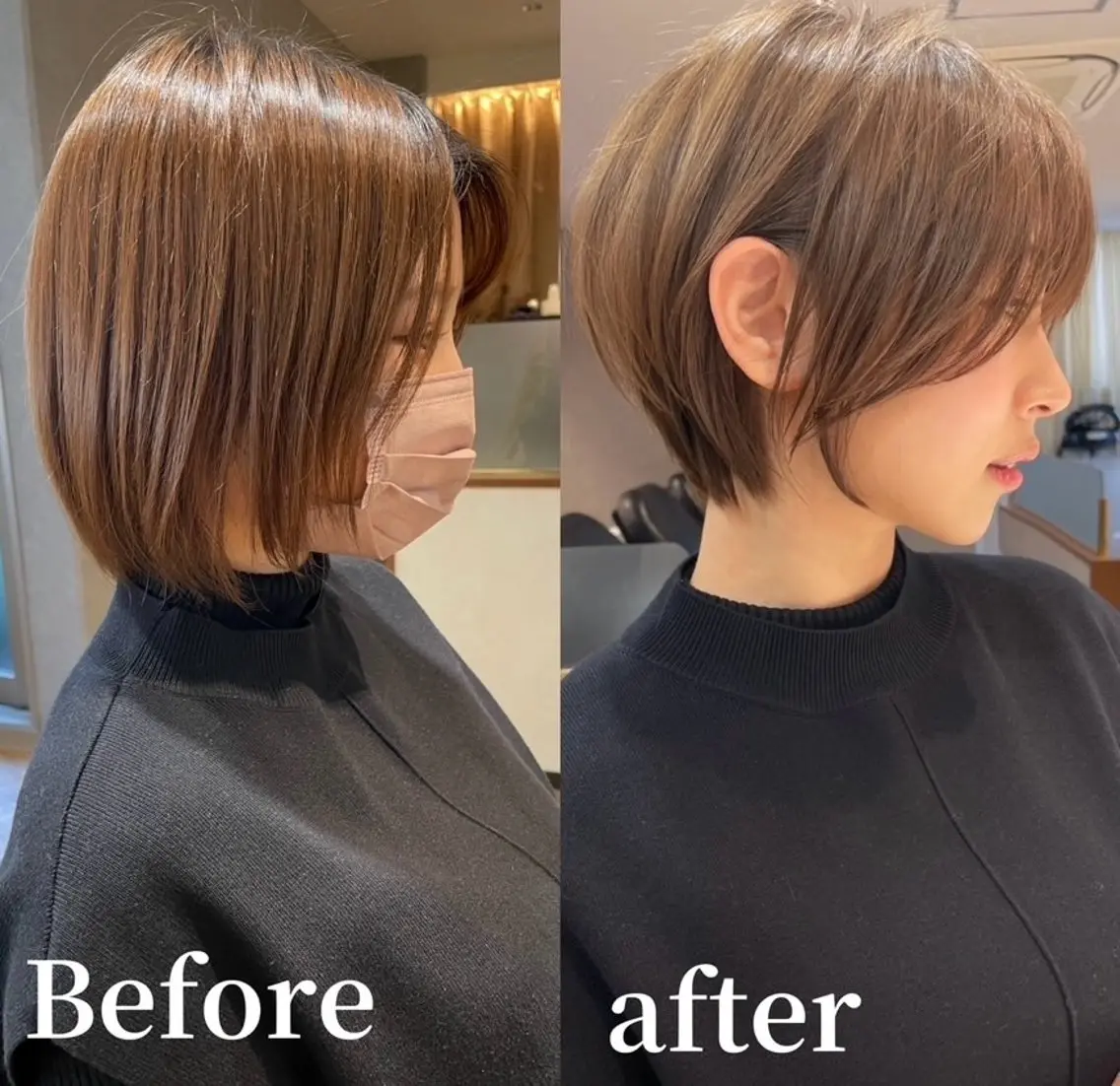 ショート ショートヘア 縮毛矯正 《髪質改善✖️レイヤ ー🩶》ナオヤのヘアスタイル