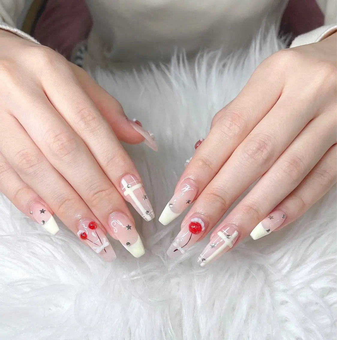 ネイル 長さ出し グラデーション 卒業式 キラキラネイル マグネットネイル ハンドネイル Lee Nailsのネイルデザイン