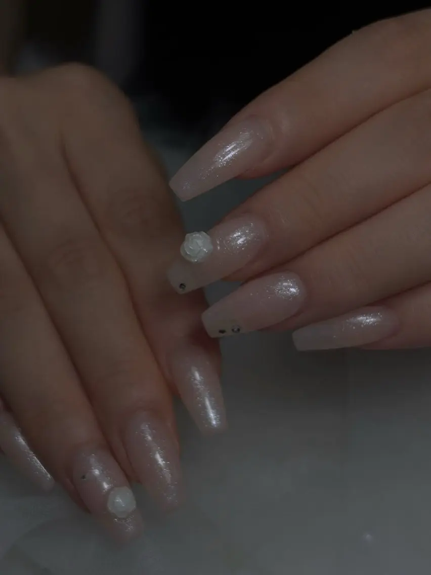 ネイル 長さ出し キラキラネイル 韓国ネイル ロングネイル 夏ネイル ハンドネイル Sully Nail Labのネイルデザイン