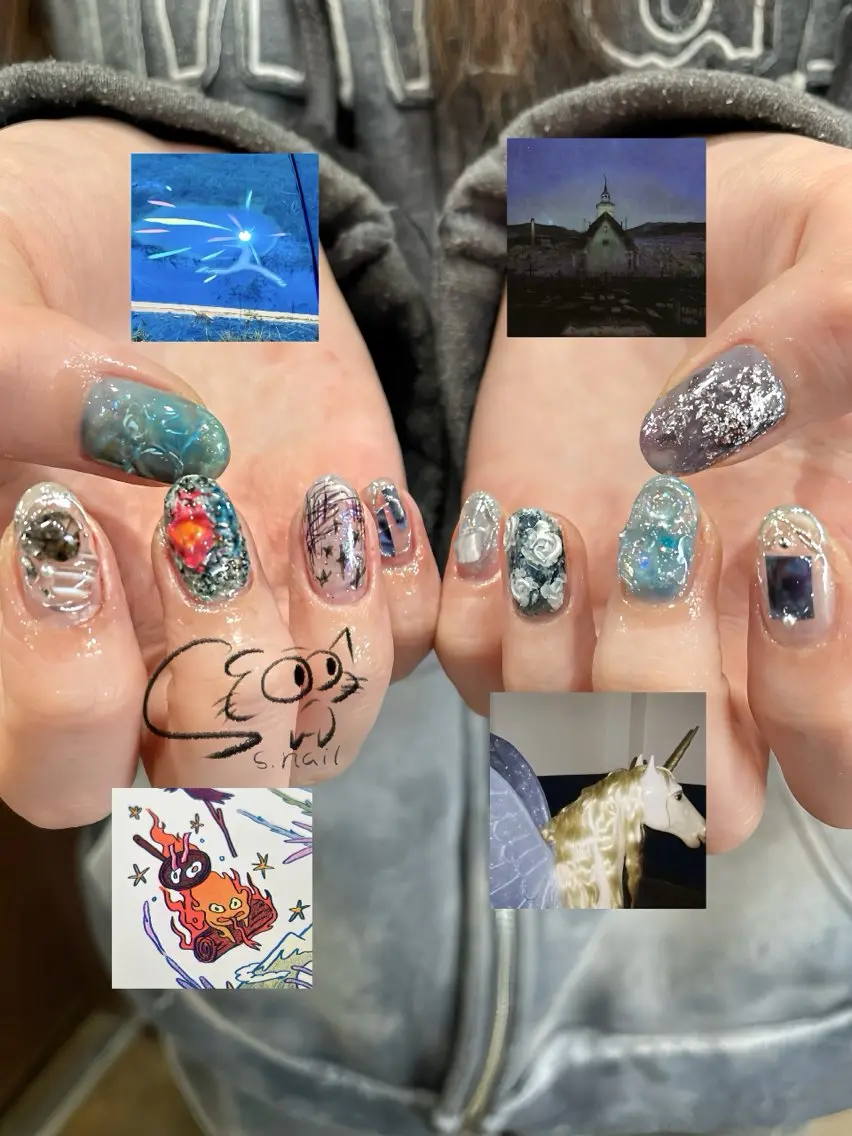 ネイル チークネイル フレンチネイル グラデーション マグネットネイル ワンカラーネイル S.nail _のネイルデザイン