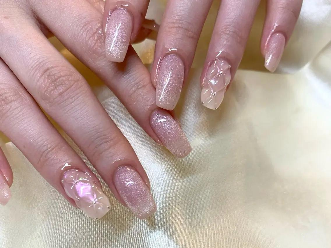 ネイル ぷっくりネイル ハンドネイル LumiéCoeur Nanaeのネイルデザイン