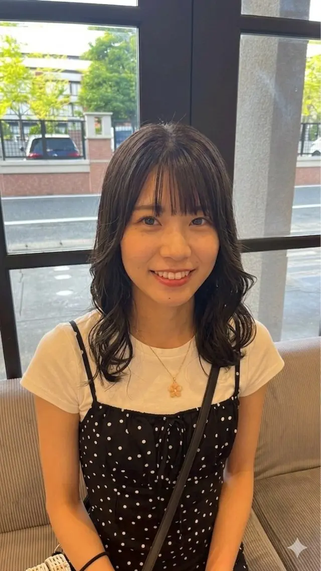 ミディアム カラー ヘアカラー haruna🌼 暖色♡透明感カラー♡のヘアスタイル