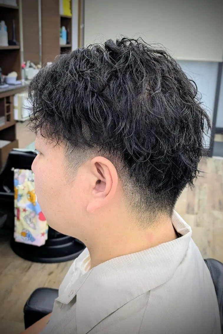 ショート パーマ 理容プラージュ燕三条 福井のヘアスタイル
