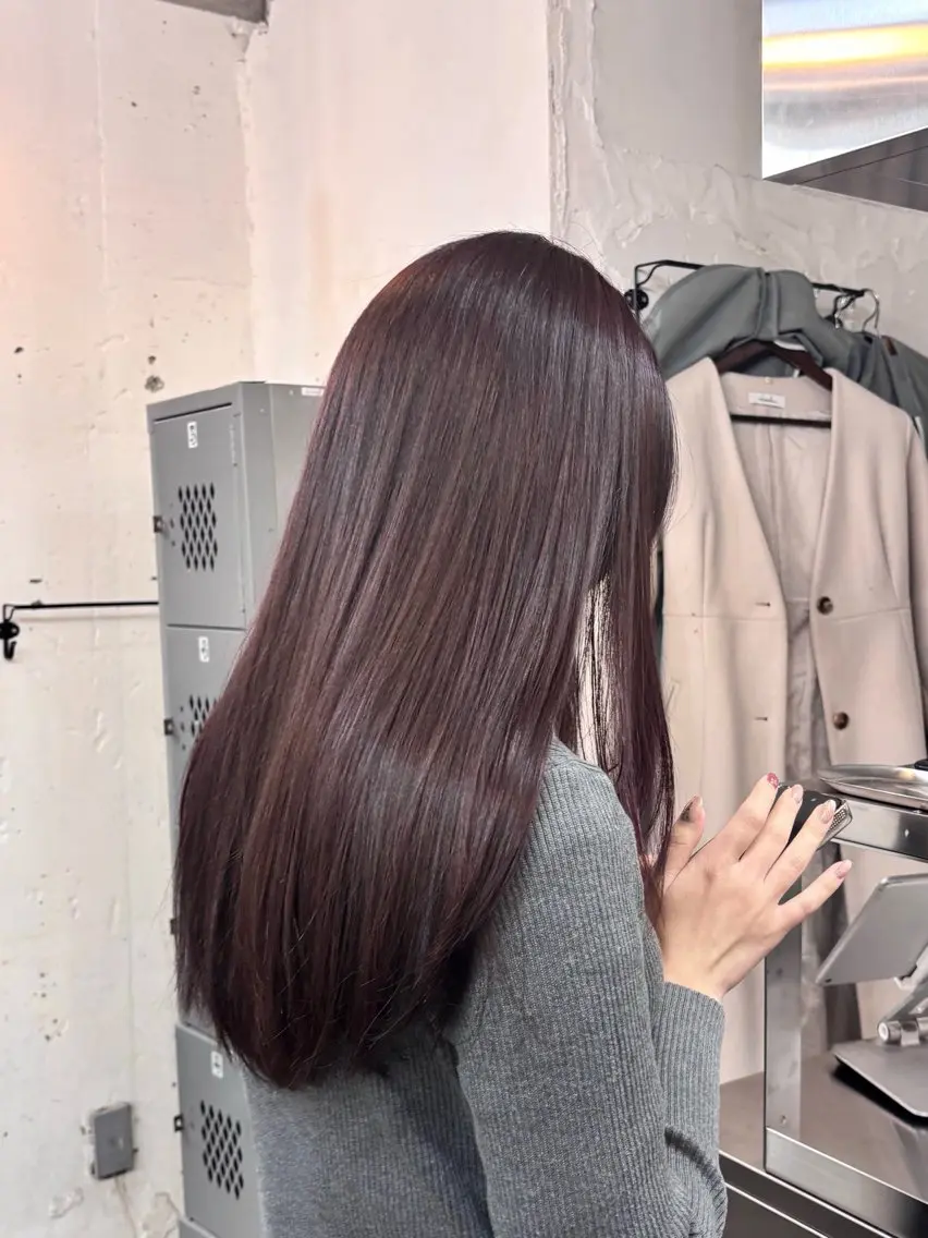 ロング カラー ブリーチ ブリーチなしカラー パープルカラー カット ヘアカラー kaze代官山 🪽kanameのヘアスタイル
