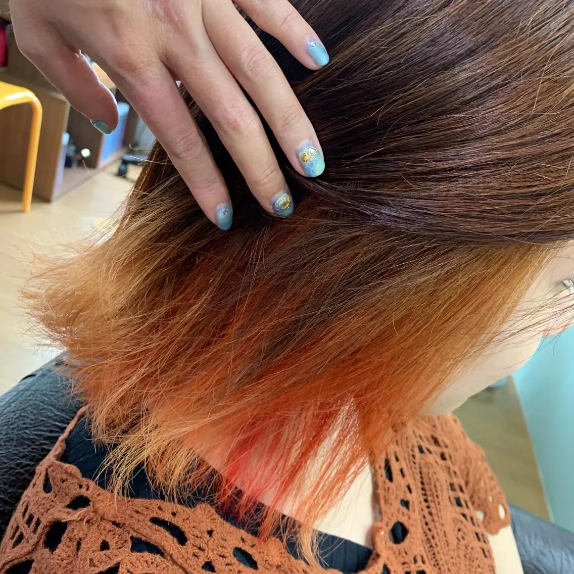 ミディアム カラー R ri R takagiのヘアスタイル