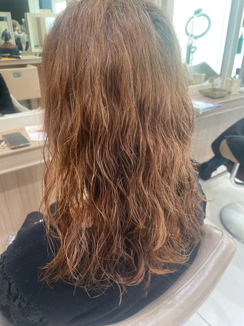 ロング パーマ カット パーマ トリートメント 韓国ヘアメイク🎀/ 縮毛矯正✨山本媛香のヘアスタイル