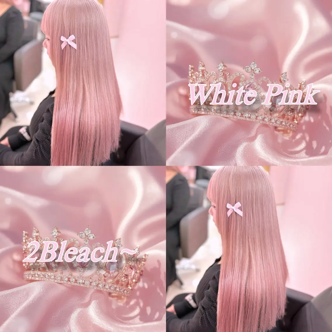 【💗甘ふわピンク💗】2回ケアブリーチ➕ピンクカラー➕髪質改善トリートメント️の写真