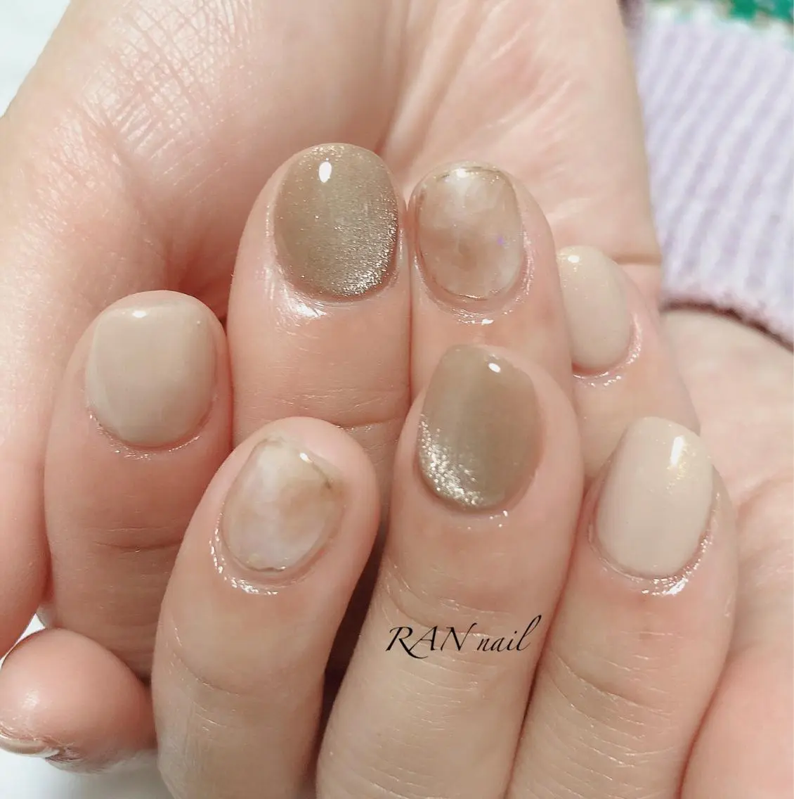 ネイル フットネイル ジェルネイル 氷ネイル・うるうるネイル オフィスネイル 春ネイル ハンドネイル フットネイル RAN nailのネイルデザイン