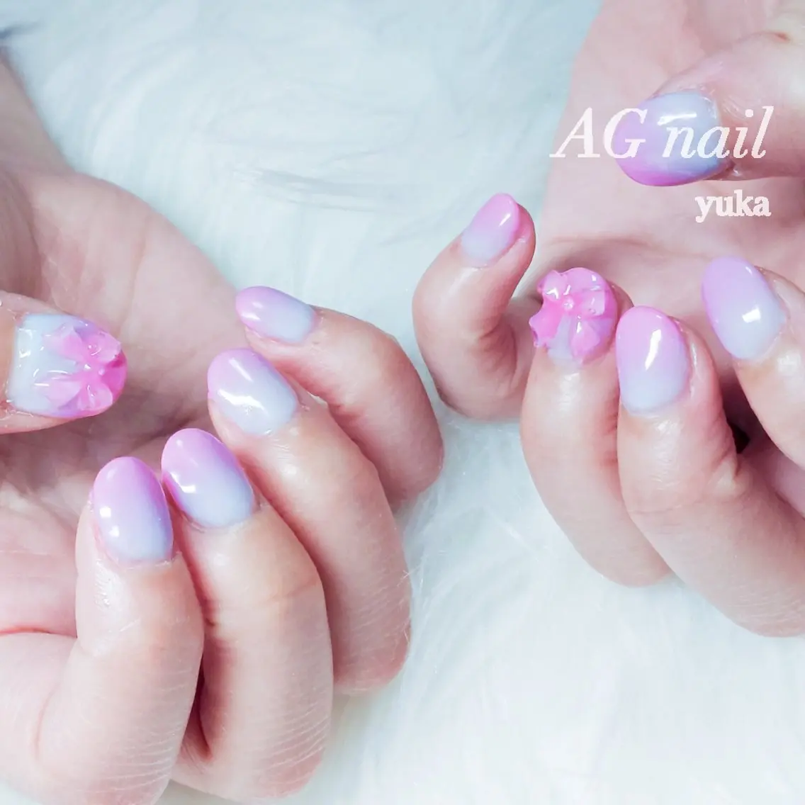 ネイル グラデーション ハンドネイル ハンドケア AGnail 富永  /オフ無料フィルインのネイルデザイン
