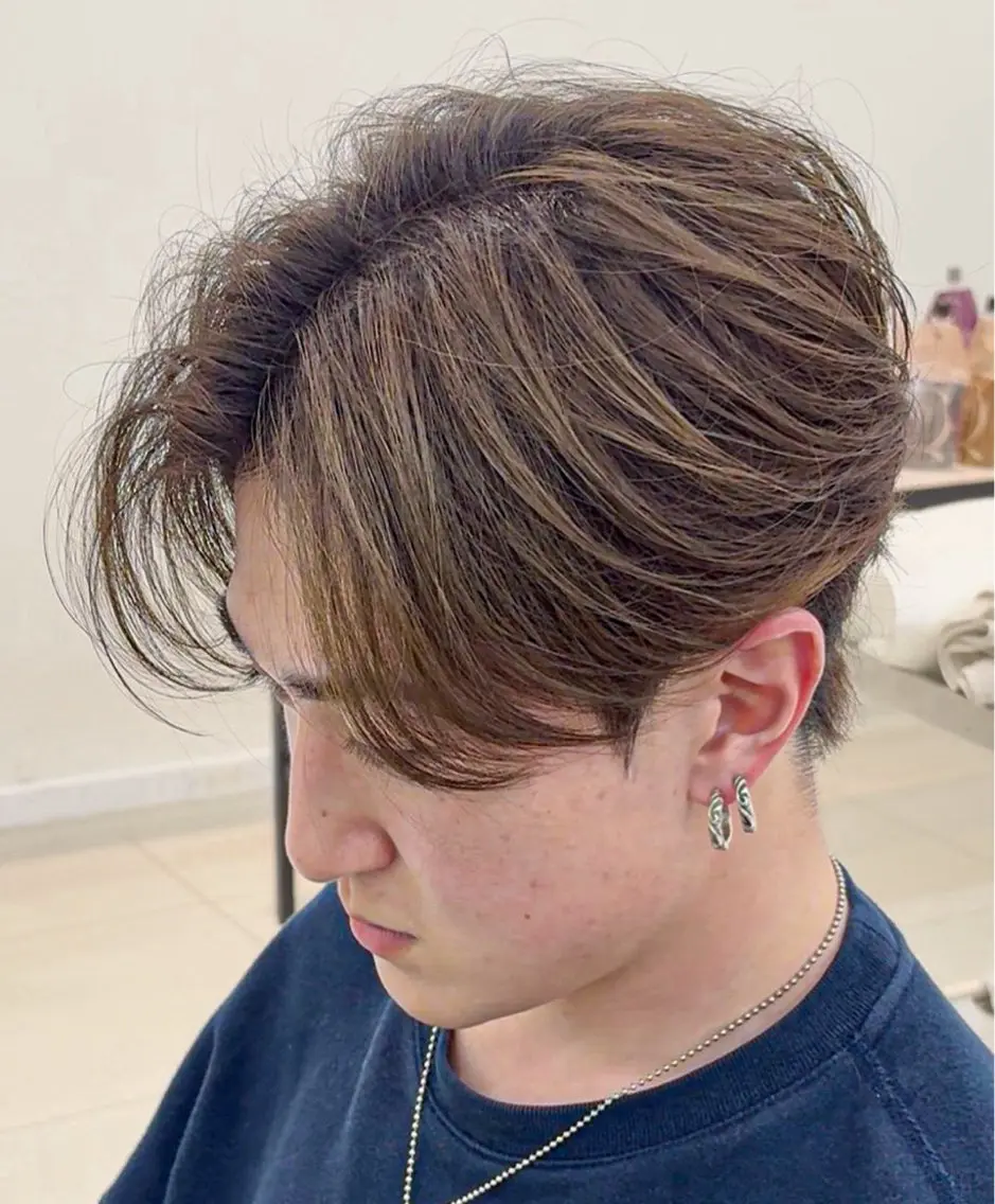 パーマ メンズ 縮毛矯正 濱口 健慎のヘアスタイル