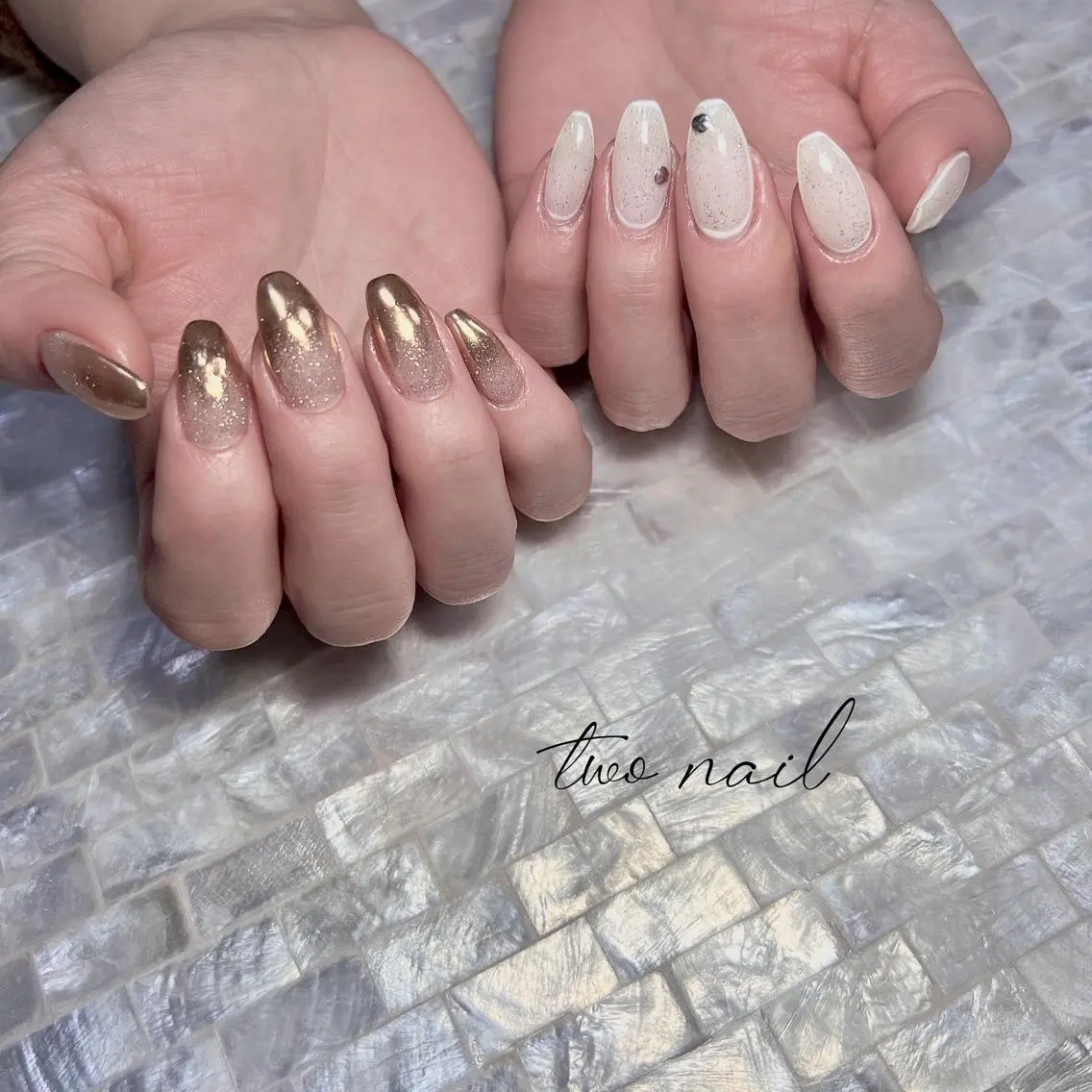 ネイル アートネイル フットネイル ハート ニュアンスネイル オフィスネイル two nailのネイルデザイン