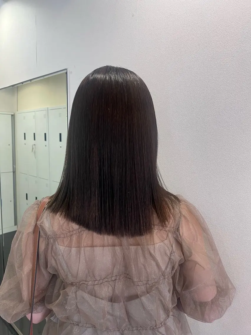 ミディアム カラー ブリーチなしWカラー 暖色カラー/mayuのヘアスタイル
