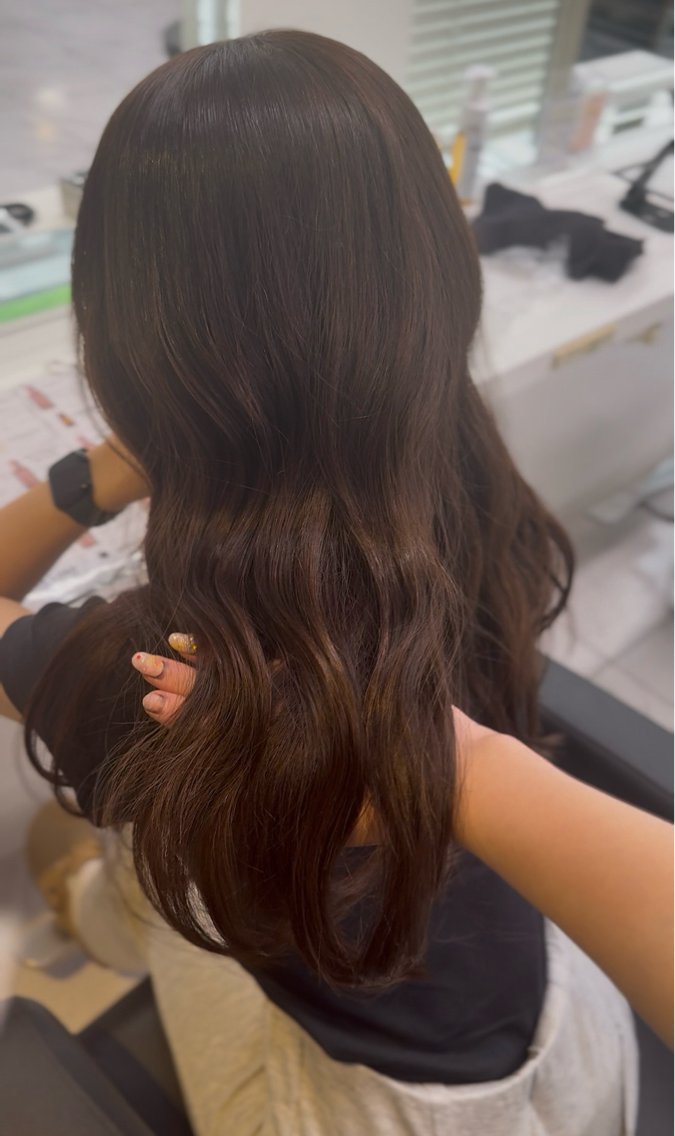 ロング カット ヘアカラー 透明感×うる艶カラー 🍒𝐘𝐮𝐤𝐚のヘアスタイル