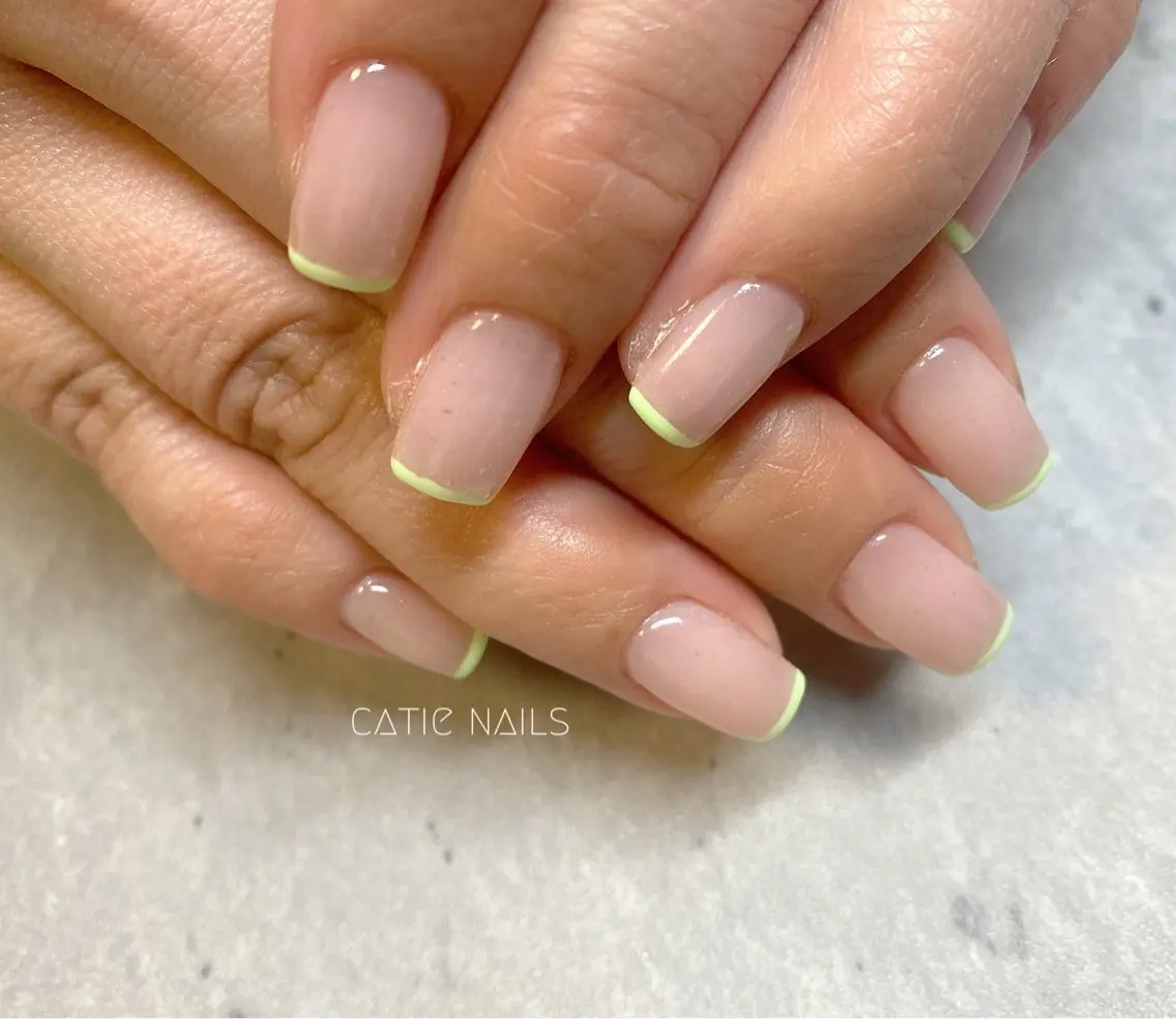 ネイル フレンチネイル オフィスネイル シンプルネイル kana .のネイルデザイン