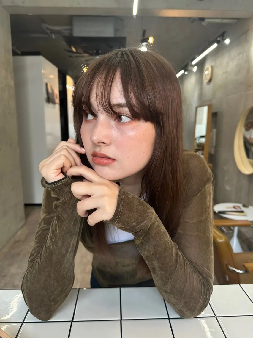 ロング カラー ベージュカラー カット カットモデル募集中 ／HARUKA🎀のヘアスタイル