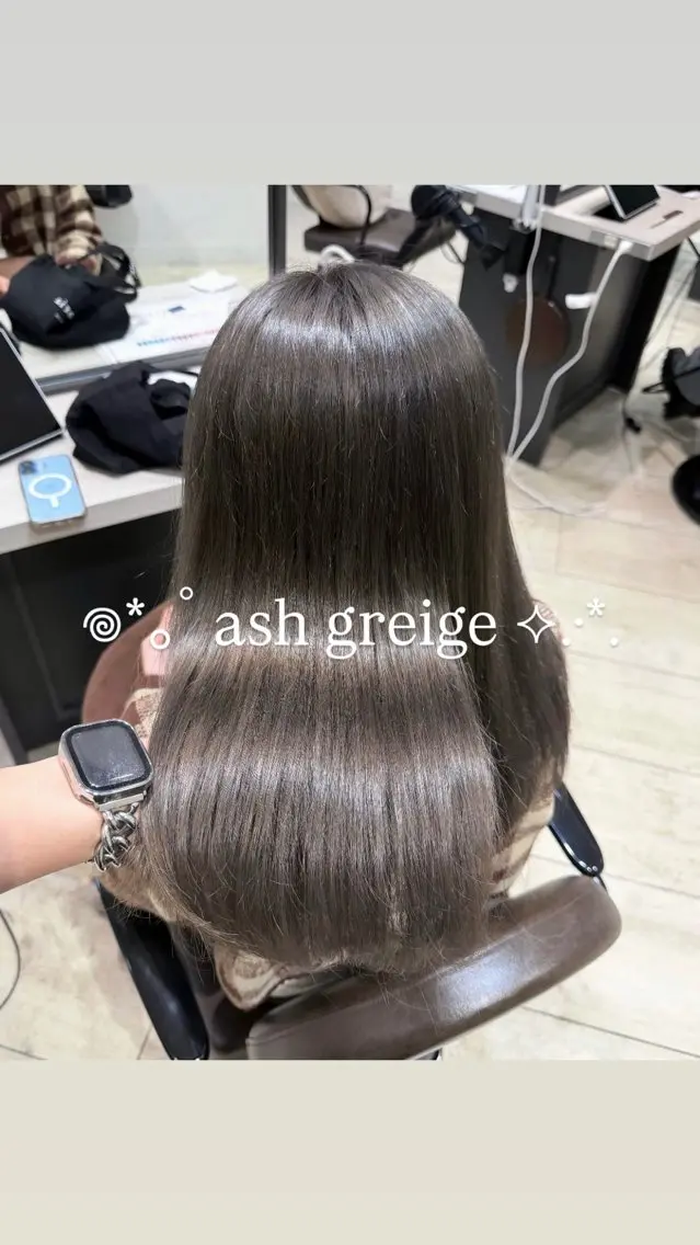 ロング カラー ヘアカラー トリートメント カナ🌀銀座/ レイヤー/透明感のヘアスタイル