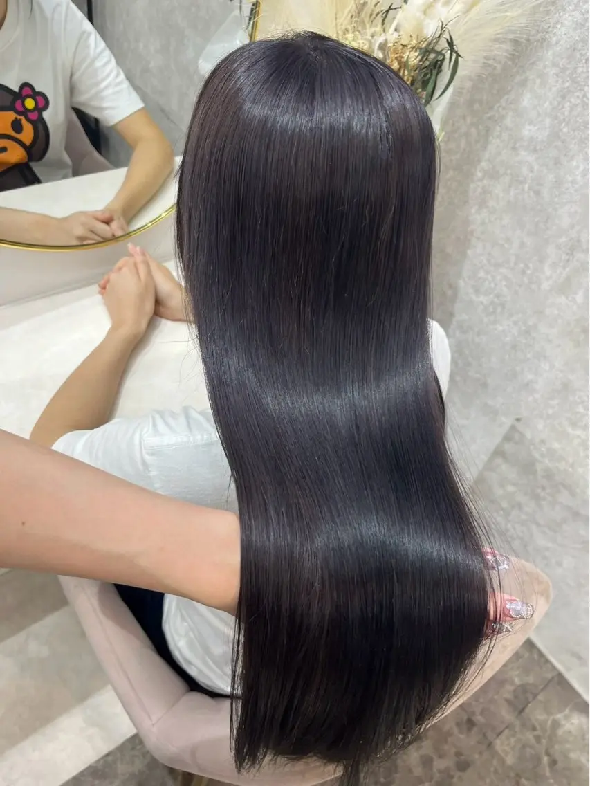 ロング カラー ‪💄心 葉/大宮 /ワンカラー🖤のヘアスタイル