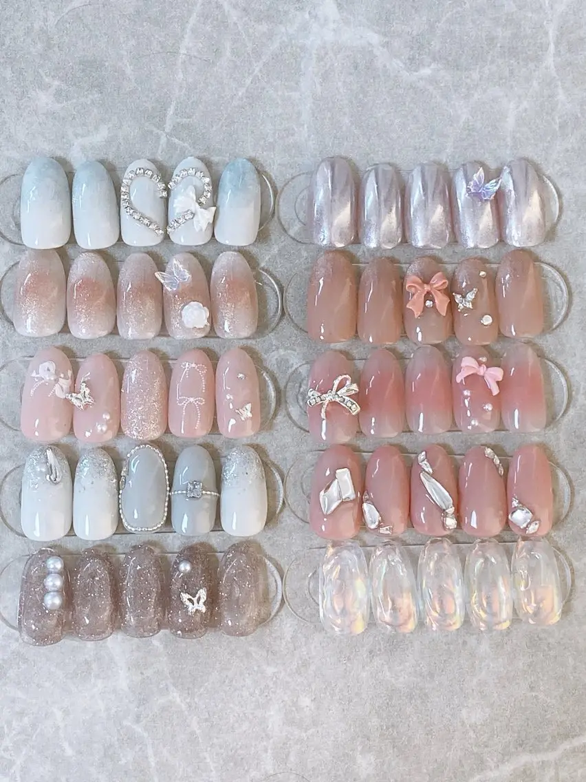 【オフなし】シンプル定額デザイン🤍パーツ込み→¥5,500カラー変更可✨の写真