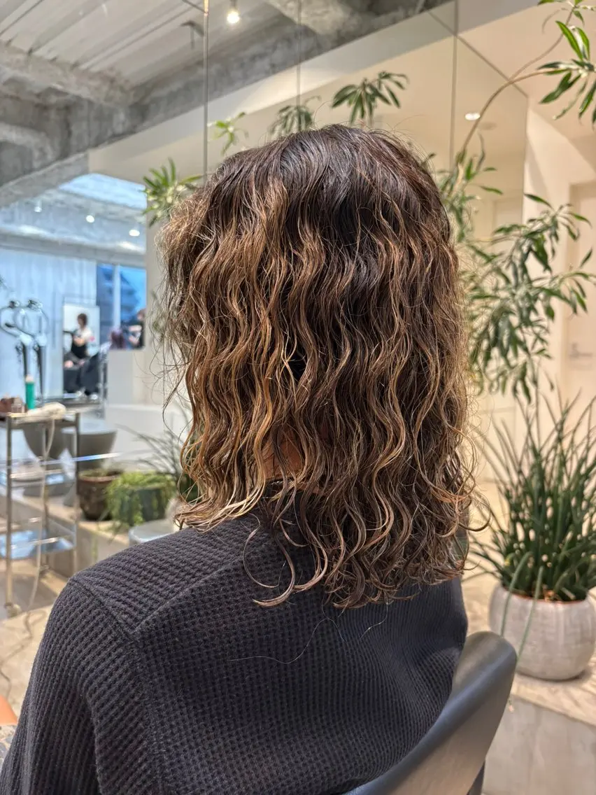 セミロング パーマ セミロングパーマ カット パーマ ANY/須田麻人 /パーマスタイルのヘアスタイル