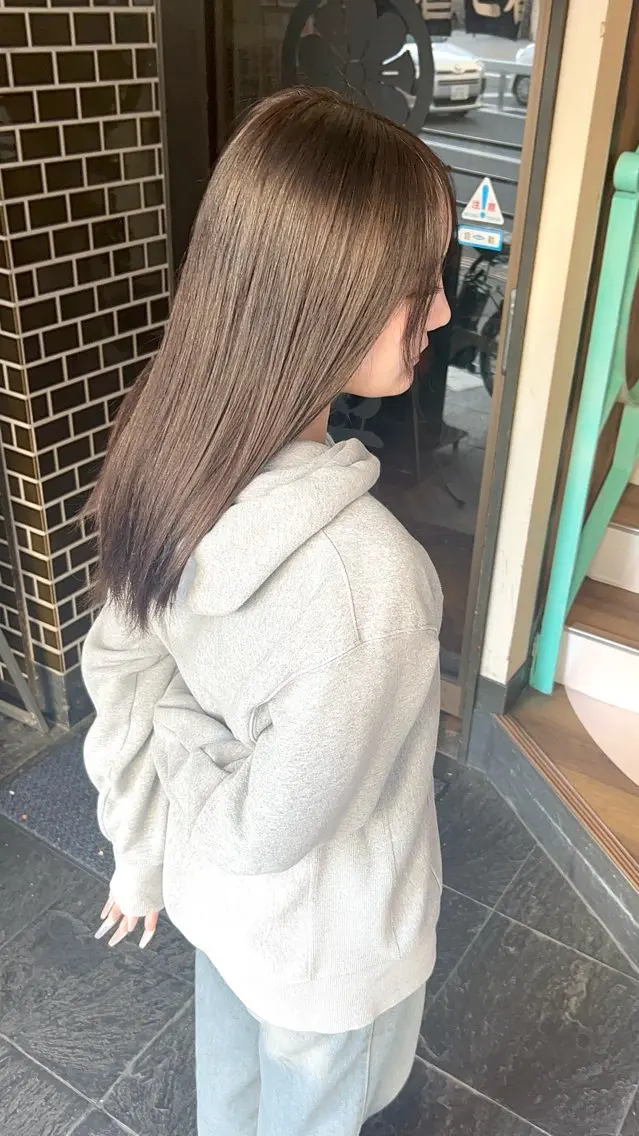 ロング カラー ヘアカラー トリートメント 【ブリーチ無しW】 【暗髪&暖色系】圭真のヘアスタイル
