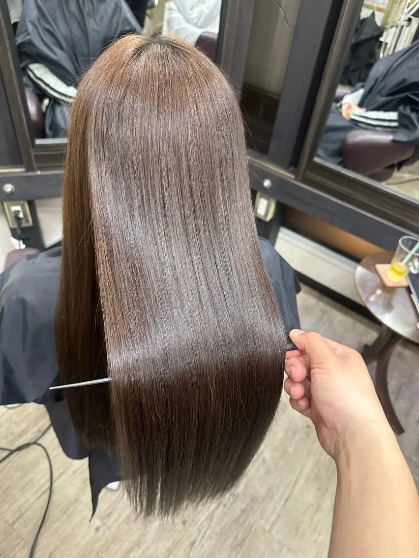 ロング 髪質改善 縮毛矯正 トリートメント 縮毛矯正 トリートメント 酒徳 ヒロヤのヘアスタイル